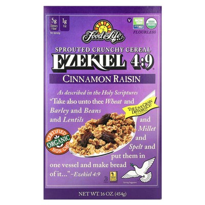 Food For Life, Ezekiel 4:9, Sprouted Crunchy Cereal, Cinnamon Raisin, 16 oz