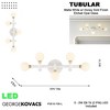 George Kovacs Lighting Tubular 2 - Light Vanity in  Matte White/Honey Gold - 4 of 4