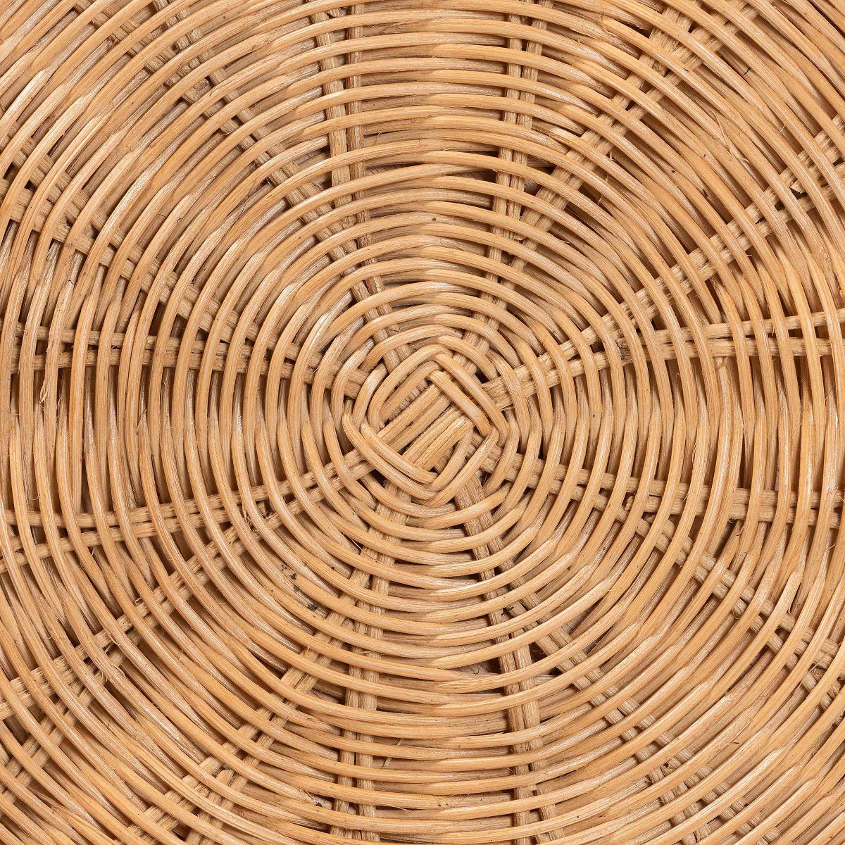 bali & pari Caroline Round Natural Rattan End Table Light Honey - thumbnail 7