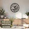 Big Wall Clock Living Room Decor Quiet No Ticking Kitchen Decoration Modern Wooden Black Clock Wall Decor - 4 of 4