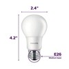 Philips LED 40W Frosted Daylight Non-Dim A19 4P (Non-T20): 450 Lumens, 5000K, E26 Base, 10-Year Life, 4-Pack - 3 of 4