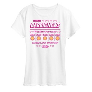 Women's - Barbie - Barbie Land New Weather Forecast Short Sleeve Graphic T-Shirt - 1 of 4