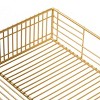 Set of 2 Metal Wire Tray Gold – CosmoLiving by Cosmopolitan: Iron Decorative Platters for Indoor Use, Not Food Safe - 3 of 4