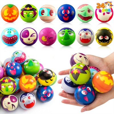 Joyfy 24 PCS Halloween Novelty Toys Stress Balls, Squishy Toys Slow Release, Halloween Party Favors Supplies Decoration, Party Bag Fillers