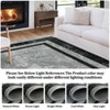Fulvari Modern Bordered Area Rug Soft Washable Rug Non Slip Non Shedding Floor Carpet Low Pile Thin Rug, Distressed Geometric Rug - 2 of 4