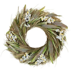 Northlight Artificial Mixed Foliage with Berries Spring Wreath - 12" - 1 of 4