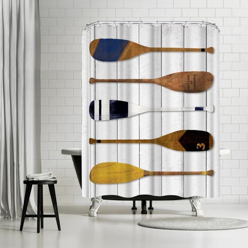 Beret Windmill Shower Curtain Rosalind Wheeler Size: 74 H x 71 W