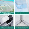 Walk-in Polycarbonate Greenhouse with Adjustable Roof Vent & Lockable Door - Sturdy Aluminum Frame for Outdoor Garden Protection - 4 of 4