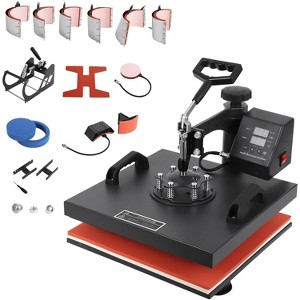 Pro 12-in-1 Heat Press Machine (15x15 Inch) - 360° Swing Away Digital Industrial-Quality Heat Transfer for Shirt, Hat, Mug, Plate - 1 of 4