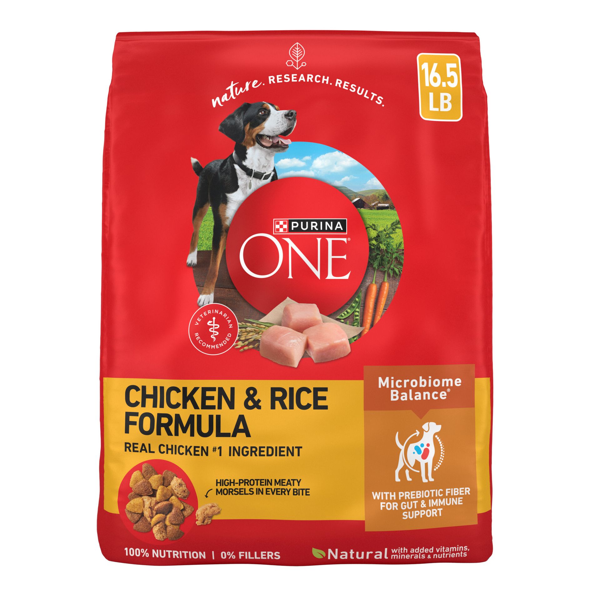 Purina ONE SmartBlend Natural Dry Dog Food with Chicken & Rice - 16.5lbs