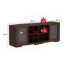 Famapy Industrial TV Stand for living Room: Sliding Glass Doors, Adjustable Shelves, Space - Smart Design Media Console - 3 of 4