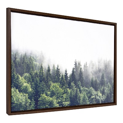 Lush Green Forest Landscape Framed Canvas Print, 23" x 33"