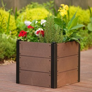 Wood Look Elevated Garden Bed for Patio,Deep Root Planter Box with Durable Composite Material - 1 of 4