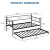 Twin Daybed with Trundle, Day Bed with Trundle Bed Twin, Twin Size Mattress Foundation - 2 of 4
