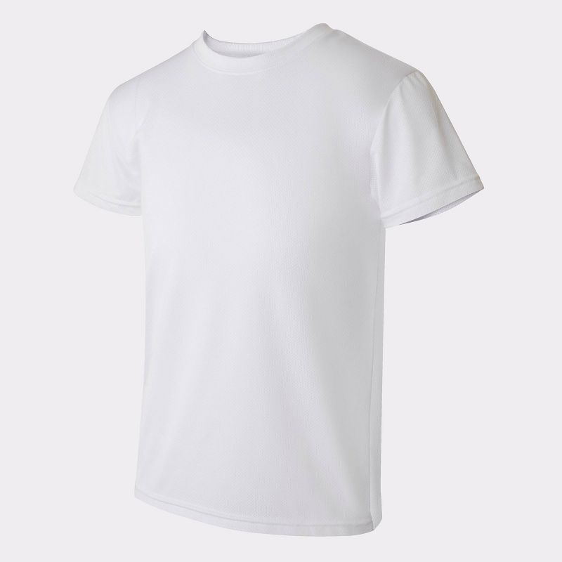 Hanes Boys' 4pk Xtemp Crew T-Shirt - White , 4 of 5
