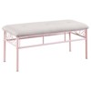 Coaster Massi Traditional Tufted Upholstered Bench White/Powder Pink - 2 of 4