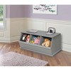 Badger Basket Three Bin Stackable Storage Cubby Gray - 2 of 4