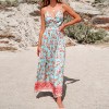 Women's Floral Sweetheart Twist & Keyhole Maxi Dress - Cupshe - 3 of 4