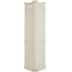 Gulches Lighted White Corner Curio Cabinet - Tempered Glass Display Cabinet with Carved Handles & Bulb Included for Home Decor - 1 of 4