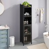 NicBex Modern 3/4-Tier Bathroom Storage Cabinet,Freestanding Cabinet with 3/4 Cubbies,Storage Cabinet for bathroom,Living Room,Bedroom&Kitchen - 3 of 4