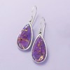 Ross-Simons Teardrop Purple Turquoise Earrings in Sterling Silver - 3 of 4