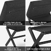 Bamboo folding footstool with bamboo X-legs and seat cushion, suitable for bedroom and living room use - 4 of 4