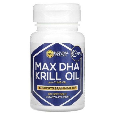 Natural Stacks Max DHA Krill Oil with Tuna Oil, 60 Softgels