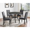Dexmalle Set of 2 Gray Dining Chairs with Nailhead Trim - 3 of 4
