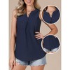 INSPIRE CHIC Women's Summer Eyelet Embroidery Sleeveless V Neck Loose Fit Casual Work Blouses - 2 of 4