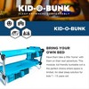 Disc-O-Bed Youth Kid-O-Bunk 62 by 28 Inch Portable Folding Bunked Double Camping Cot Bed with 2 Organizers and 2 Carry Bags, Teal Blue - 2 of 4