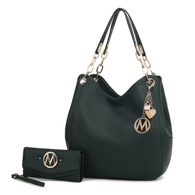 MKF Collection Ashley Vegan Leather Women’s Hobo Shoulder Bag with Wristlet Wallet by Mia K