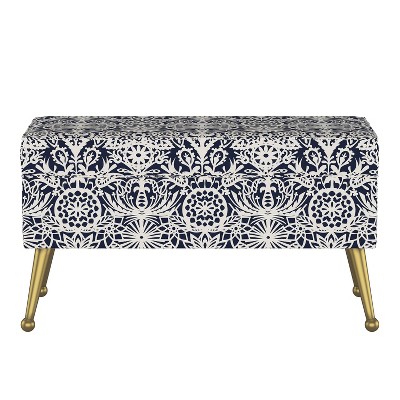 Jayda Storage Bench with Splayed Aranjassa Navy - Opalhouse™