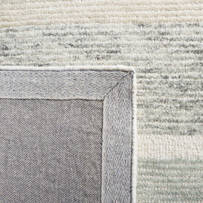 Ivory and Gray Hand-Tufted Wool 6' x 9' Area Rug