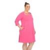 Plus Size Criss Cross Neckline Swing Dress - 2 of 4