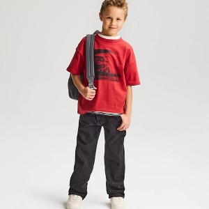 Boys' Short Sleeve 100% Cotton Car Oversized Graphic T-Shirt - Cat