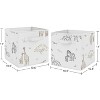 Sweet Jojo Designs Boy or Girl Gender Neutral Unisex Set of 2 Kids' Decorative Fabric Storage Bins Serengeti Animals Multicolor - 3 of 4
