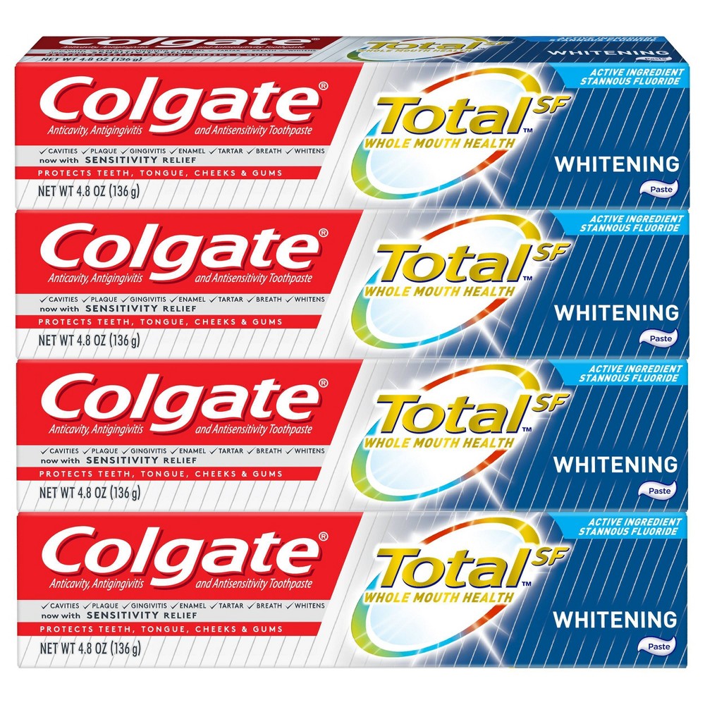 UPC 035000471659 product image for Colgate Total Whitening Toothpaste - 4.8oz/4pk | upcitemdb.com