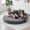 Queen-Size Corduroy Convertible Adjustable Futon Sofa Couch Bed with Multi-Functional Design - 2 of 4