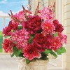 Collections Etc Artificial Mixed Floral Bouquet Planter or Vase Pick Stem - For Indoor Outdoor Use - image 2 of 2