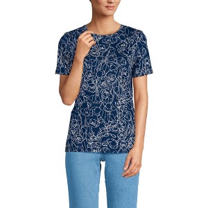 Lands' End Women's Relaxed Supima Cotton T-Shirt - 1 of 3