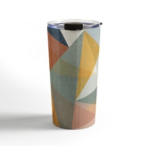 Little Arrow Design Co modern triangle mosaic multi Travel Mug 20 oz Stainless Steel Travel Mug - Deny Designs - 1 of 4