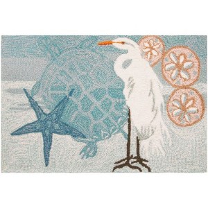 Homefires Coastal Egret Indoor Only – Elegant Shorebird Design, Soft & Durable – Easy-Care Doormat for Coastal & Nature-Inspired Spaces - 1 of 2