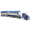 First Gear 1/64 Blue/Chrome Kenworth T800 w/ Chrome East Genesis II End Dump Trailers, DCP, 60-1569 - 2 of 4