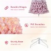 Artificial Christmas Tree w/Warm White LED Lights,7.5Ft Pink Gradient Snow Frosted Xmas Tree for Holiday Deco w/Realistic Branch Tips, Metal Stand - 4 of 4