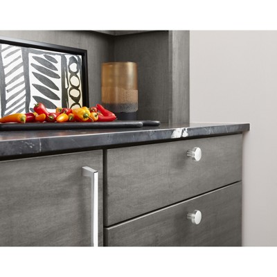 Polished Chrome Round Cabinet Knob with Mounting Hardware