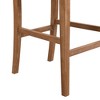 DSVIMOY Counter and Bar Stool Rubber Wood Frame with Fabric Cushion Set of 2 for Kitchen and Dining, Beige, 43"*22"*11.5" - 4 of 4