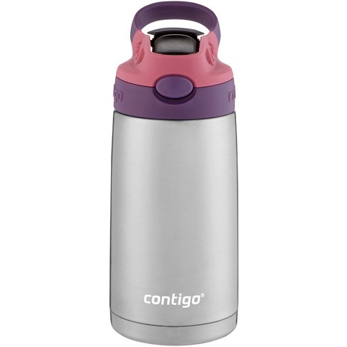 Contigo Kid's 13 Oz. Autospout Straw Water Bottle - Eggplant & Punch :  Target