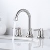 WOWOW 8 in. Widespread Double Handle Bathroom Faucet with Pop-up Drain Kit - 3 of 4
