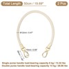 Unique Bargains PU Leather Braided Replacement Metal Buckles Purse Strap 2 Pcs - 2 of 4