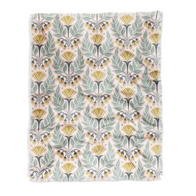 Heather Dutton La Floraison Blush Pink Woven Throw Blanket - Deny Designs